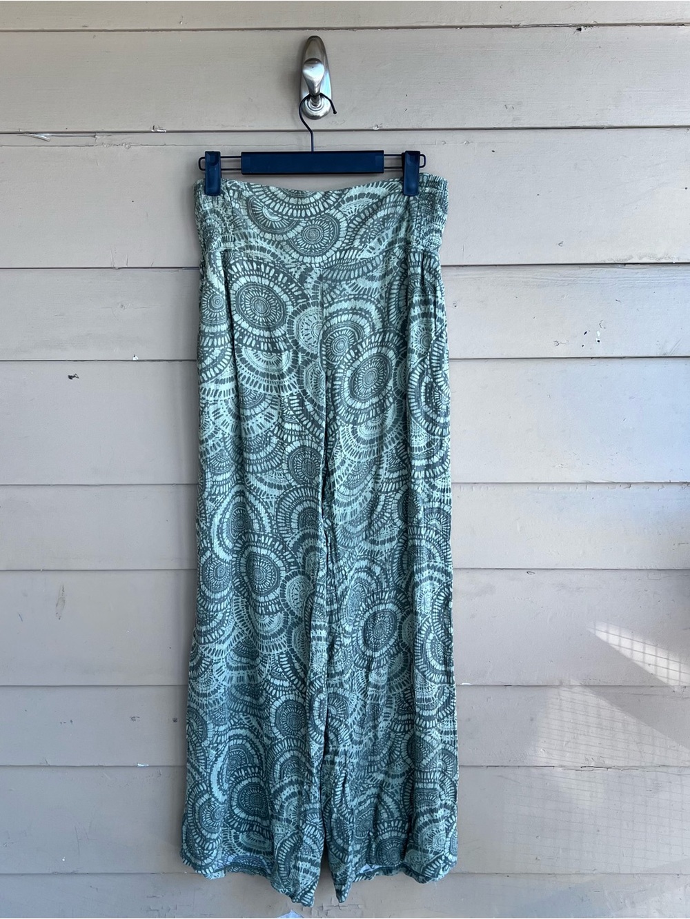 Three Dots Floral Pull On Boho Wide Leg Pants Size S